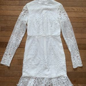 Short Lace White Dress